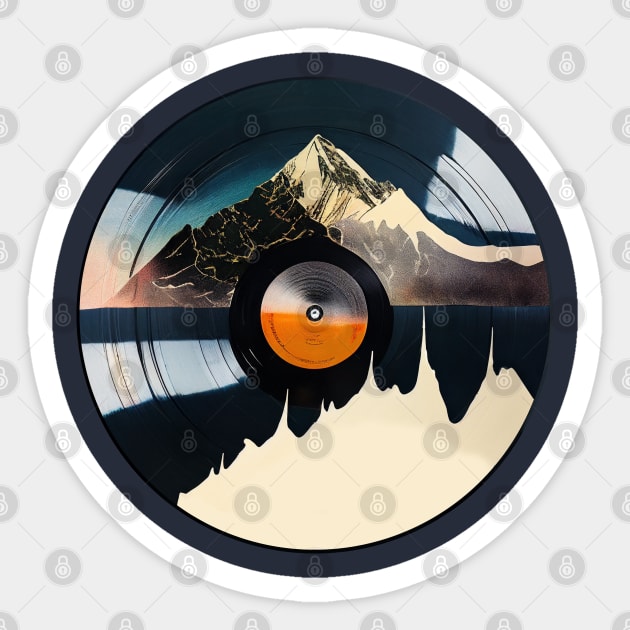 Vinyl Record - Mountain Dream Sticker by Bondoboxy